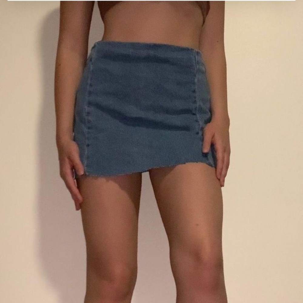 Denim mini skirt